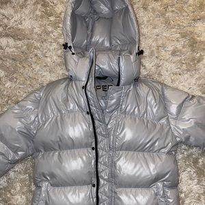 Aritzia Super Puff Pearl Gray